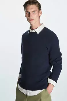 Джемпер из чистого кашемира, военно-морской