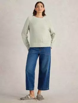 Джемпер из чистого органического хлопка с переплетенной пряжей bailey White Stuff, хаки