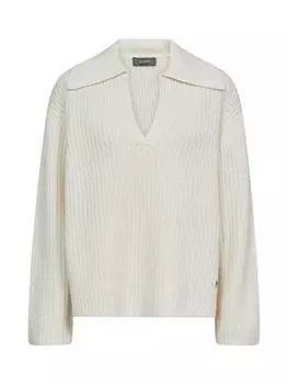 Джемпер из чистой шерсти с воротником iva MOS MOSH, экрю