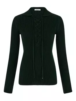 Джемпер из хлопка Ferragamo, зеленый