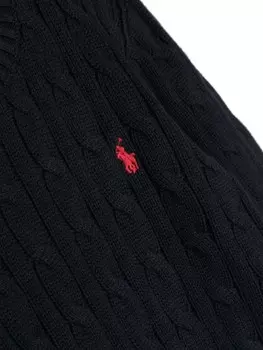 Джемпер из хлопка косой вязки Ralph Lauren Kids, синий