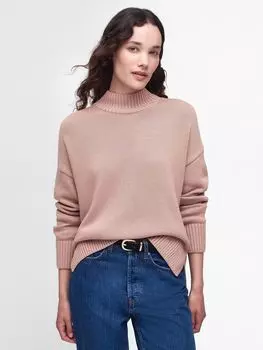 Джемпер из хлопка песочного цвета Barbour, нуга