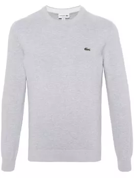 Джемпер из хлопка с меланжевым эффектом Lacoste, серый
