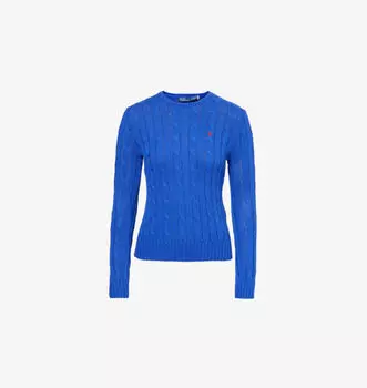 Джемпер из хлопка с вышивкой Brand-Embroad Polo Ralph Lauren, цвет rugby royal