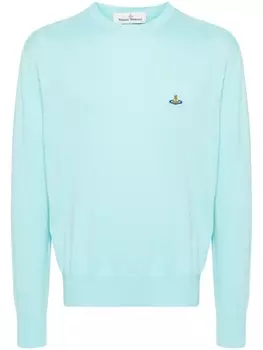 Джемпер из хлопка с вышивкой Orb Vivienne Westwood, синий