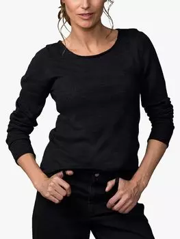 Джемпер из мериносовой шерсти Celtic & Co. с круглым вырезом, темно-серый