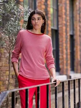 Джемпер из мериносовой шерсти с вырезом лодочкой Celtic & Co., цвет Chilli