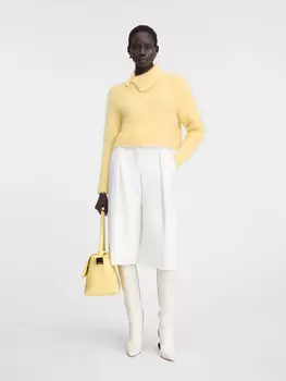Джемпер из мохера JACQUEMUS The Marina sweater, светло-желтый