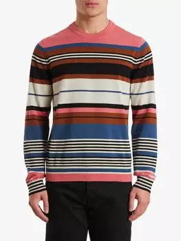 Джемпер из органического хлопка с круглым вырезом Paul Smith, розовый/мульти