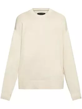 Джемпер из органического хлопка с круглым вырезом Rag & bone, нейтральный цвет