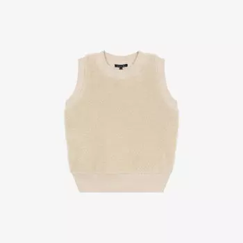 Джемпер из овчины без рукавов Wish с круглым вырезом Soeur, бежевый