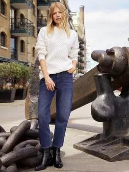 Джемпер из полушерстяной смеси aisha cable knit Baukjen, цвет Soft White