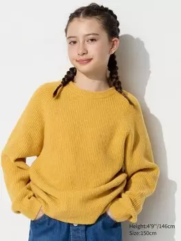 Джемпер из пряжи суфле Uniqlo, цвет 46 желтый