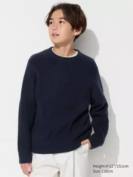 Джемпер из пряжи суфле Uniqlo, цвет 69 синий