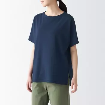 Джемпер из японского бумажного джерси MUJI, темно-синий