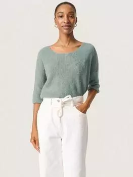 Джемпер из ребристой вязки во вторник Soaked In Luxury, синий