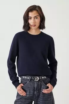 Джемпер из шерсти мериноса Ivy Fine Hush, синий