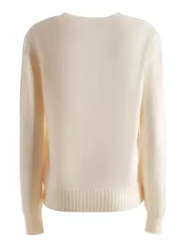 Джемпер из шерсти мериноса с принтом Bally, бежевый