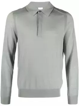 Джемпер из шерсти мериноса с воротником поло Paul Smith, зеленый