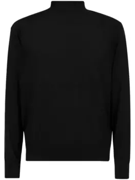 Джемпер из шерсти мериноса с вышитым логотипом Bally, черный