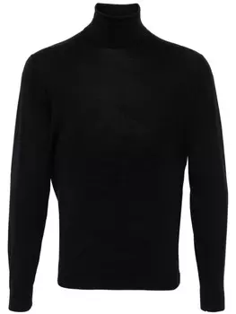 Джемпер из шерсти мериноса с высоким воротником Dell'oglio, синий