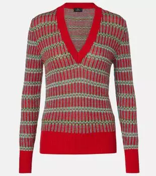 Джемпер из шерсти с добавками жаккардовый Etro, Multicolour On Orange