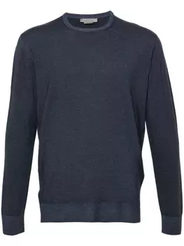 Джемпер из шерсти с меланжевым эффектом Corneliani, синий