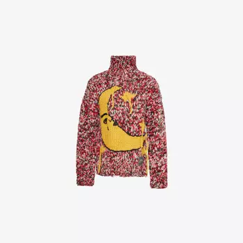 Джемпер из шерсти с воротником-стойкой Crescent-Moon Ganni, красный