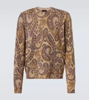 Джемпер из шерсти жаккардовый Etro, Multicolour On Beige