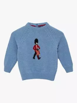 Джемпер из смесовой шерсти Baby Druming Guardsman Trotters, синий марль