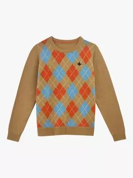 Джемпер из смесовой шерсти Harlequin Argyle Radley, кэмел