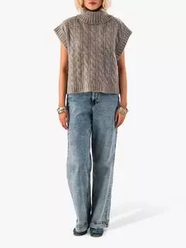 Джемпер из смесовой шерсти lollys fresno трикотажный Lollys Laundry, цвет Dark Grey Melange