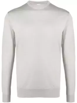 Джемпер из смесовой шерсти с круглым вырезом Eleventy, серый