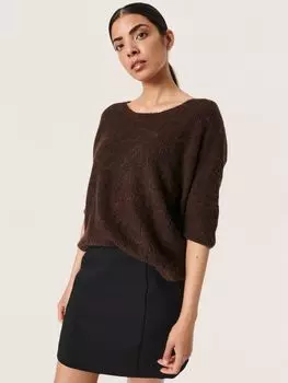 Джемпер из смесовой шерсти с рукавами 3/4 Soaked In Luxury Tuesday, цвет Горячая помадка