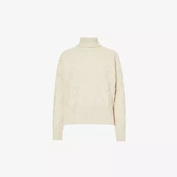 Джемпер из смесовой шерсти с высоким воротником Perch Barbour, цвет oatmeal