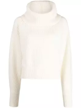 Джемпер из смесовой шерсти с высоким воротником SA SU PHI, нейтральный цвет