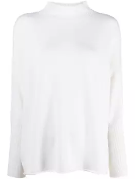 Джемпер из смесовой шерсти с высоким воротником Le Tricot Perugia, белый