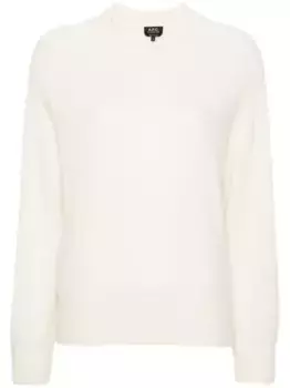 Джемпер из смесовой шерсти со швами A.P.C., белый