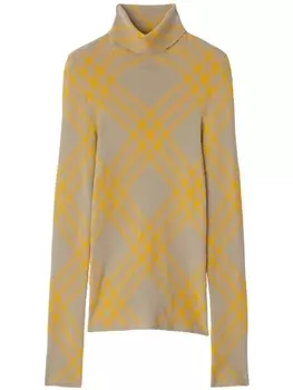 Джемпер из смесовой шерсти в клетку Burberry, бежевый