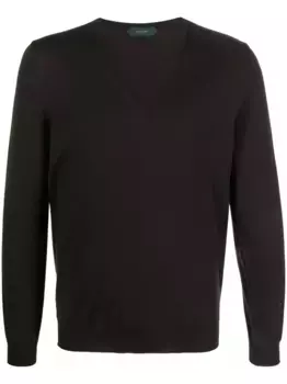 Джемпер из смесовой шерсти Zanone, коричневый