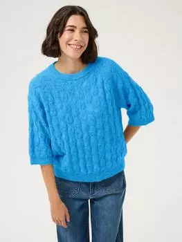 Джемпер из текстурированного трикотажа malene KAFFE, цвет Malibu Blue