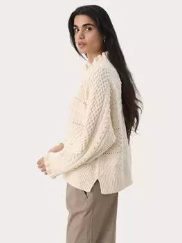 Джемпер из текстурированного трикотажа pompeia Part Two, цвет White Cap Grey