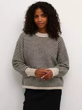 Джемпер из текстурированной смеси шерсти ellery KAFFE, цвет Feather Grey/Black