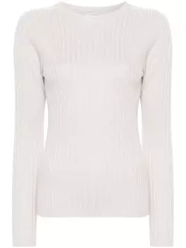 Джемпер из ткани ламе в рубчик Peserico, розовый