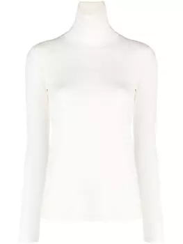 Джемпер из вирджинской шерсти с высоким воротником Max Mara, белый