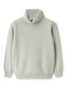 Джемпер из вирджинской шерсти с высоким воротником Il Gufo, зеленый