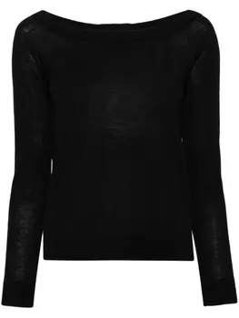 Джемпер из вирджинской шерсти Semicouture, черный