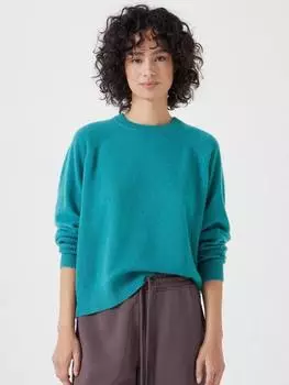 Джемпер из жасминового кашемира в рубчик HUSH, цвет Turquoise