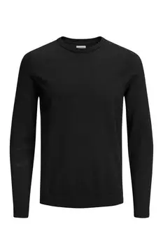 Джемпер Jack & Jones хлопковый, черный