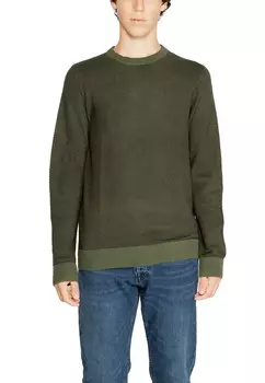 Джемпер Jack & Jones однотонный, зеленый